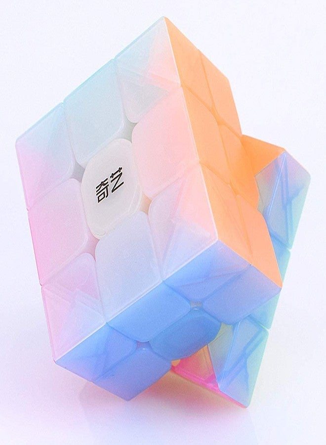 فيدلايز مكعب السرعة الهلامي 3x3 من فيدليز - مكعب سحري بدون ملصقات 3x3x3 للأطفال والكبار | دوران سلس، ألوان زاهية ولعبة لتخفيف التوتر | لعبة تعليمية لتنمية القدرات الذهنية لجميع الأعمار - Image 3